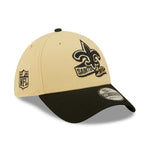 New Orleans Saints NFL Sideline 2022 39THIRTY Stretch Fit Cap - Khaki/Black - Headz Up 