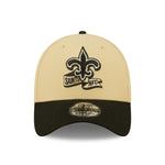 New Orleans Saints NFL Sideline 2022 39THIRTY Stretch Fit Cap - Khaki/Black - Headz Up 