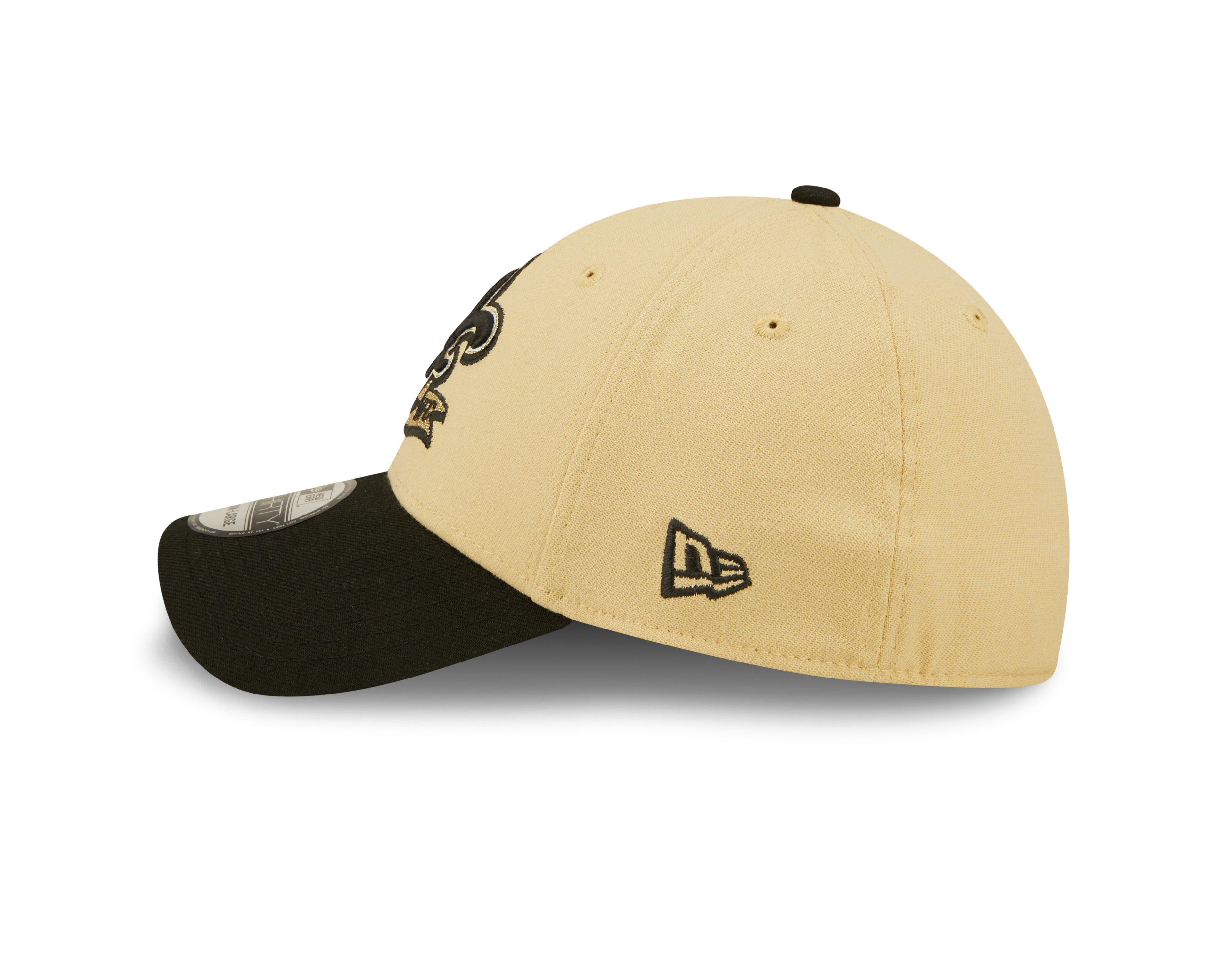 New Orleans Saints NFL Sideline 2022 39THIRTY Stretch Fit Cap - Khaki/Black - Headz Up 