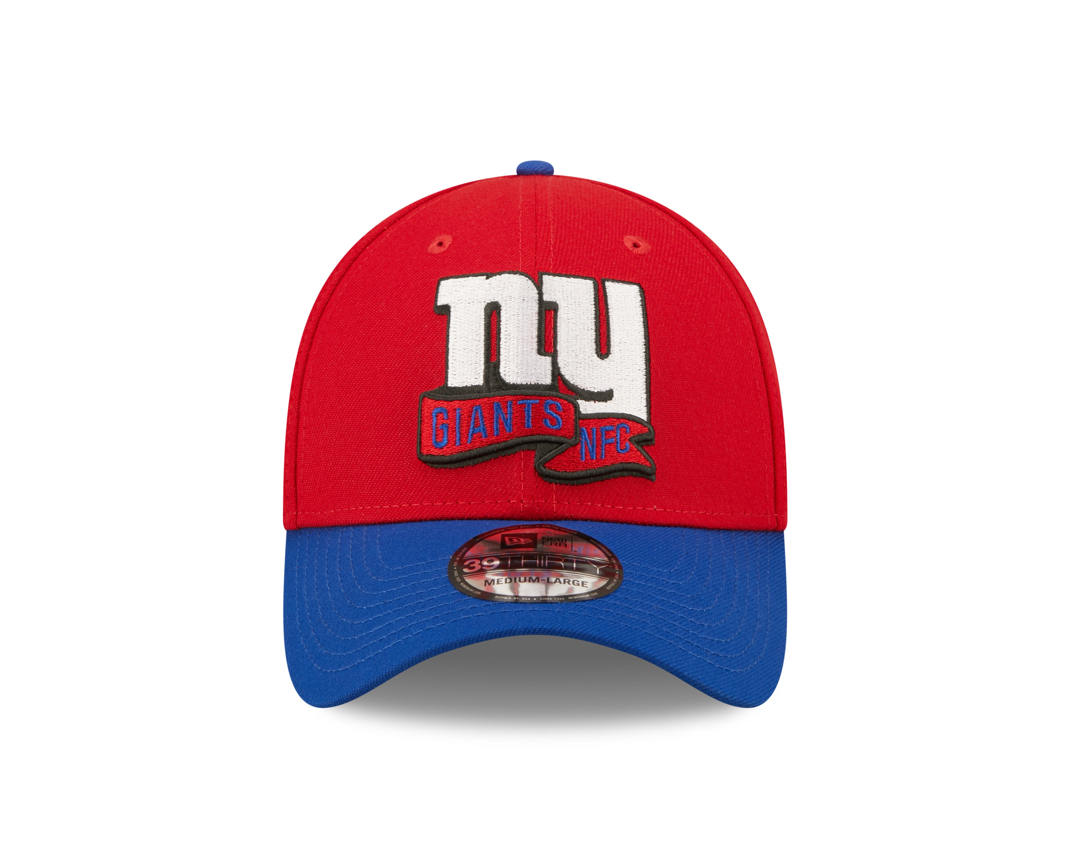 New York Giants NFL Sideline 2022 39THIRTY Stretch Fit Cap - Red/Blue - Headz Up 