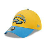 Los Angeles Chargers NFL Sideline 2022 39THIRTY Stretch Fit Cap - Yellow/Blue - Headz Up 