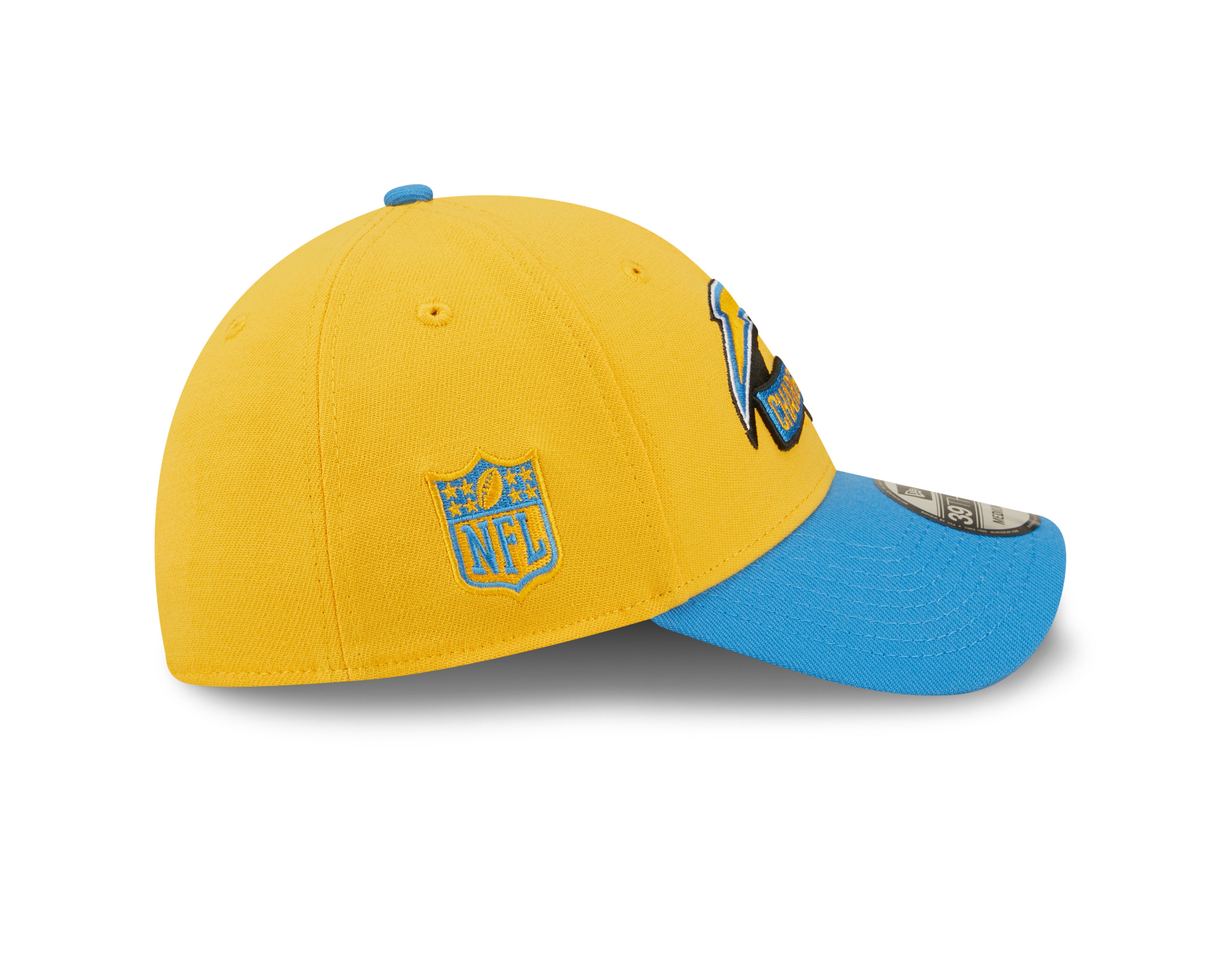 Los Angeles Chargers NFL Sideline 2022 39THIRTY Stretch Fit Cap - Yellow/Blue - Headz Up 