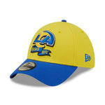 Los Angeles Rams NFL Sideline 2022 39THIRTY Stretch Fit Cap - Yellow/Blue - Headz Up 