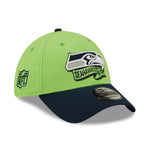 Seattle Seahawks NFL Sideline 2022 39THIRTY Stretch Fit Cap - Green/Blue - Headz Up 