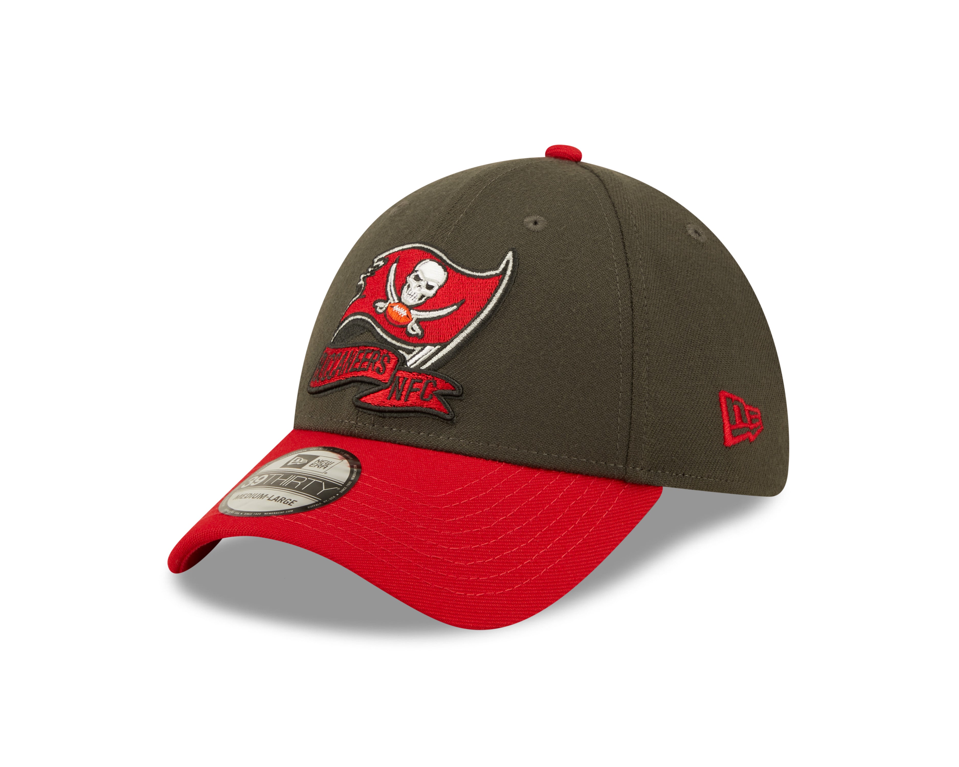 Tampa Bay Buccaneers NFL Sideline 2022 39THIRTY Stretch Fit Cap - Dark Grey/Red - Headz Up 