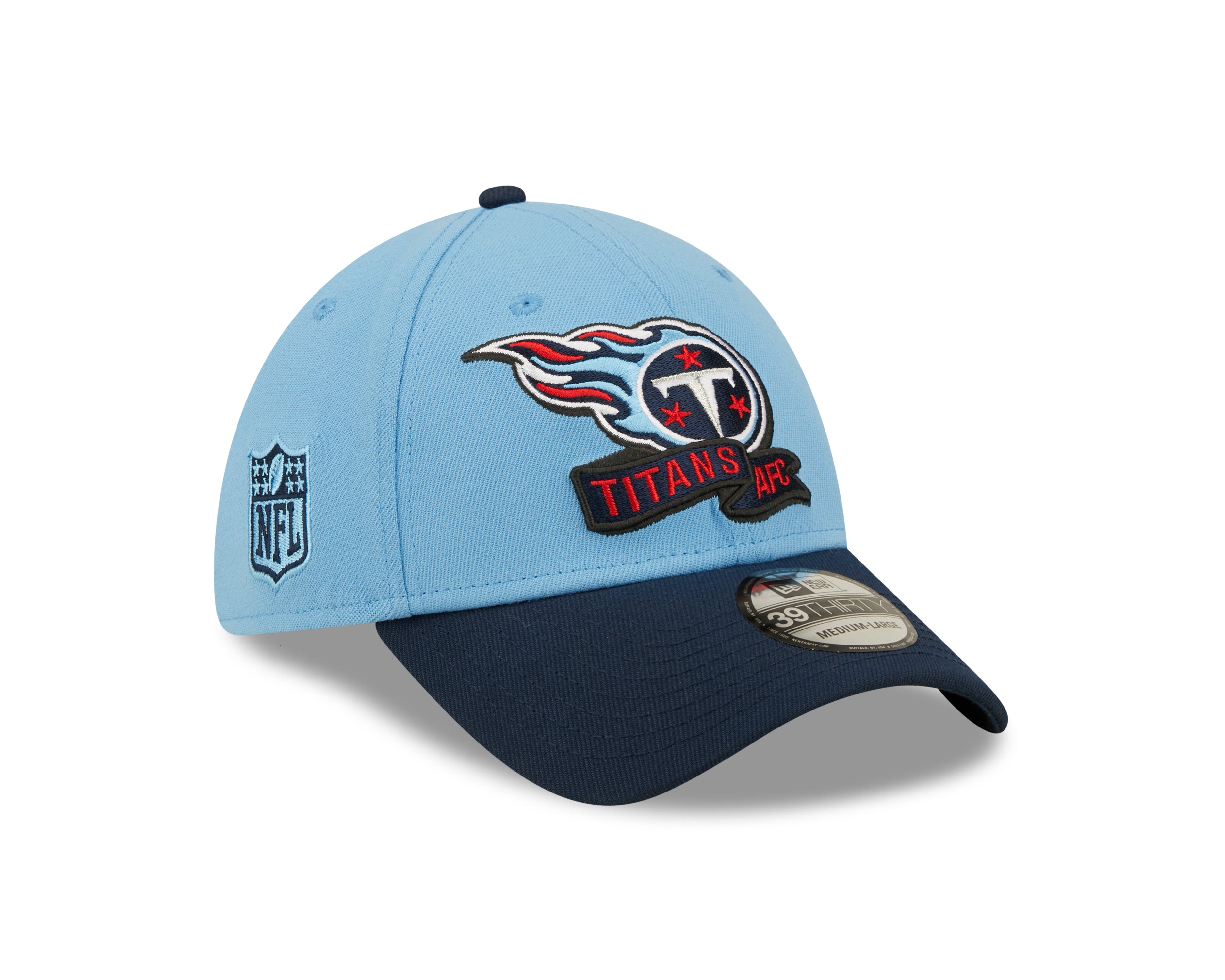 Tennessee Titans NFL Sideline 2022 39THIRTY Stretch Fit Cap - Blue - Headz Up 