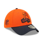 Chicago Bears NFL Sideline 2022 39THIRTY Stretch Fit Cap - Orange/Navy - Headz Up 