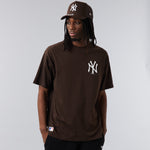New York Yankees League Essentials Oversized Tee - Brown - Headz Up 