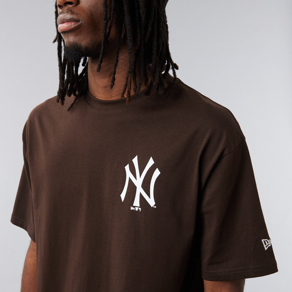 New York Yankees League Essentials Oversized Tee - Brown - Headz Up 