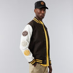 New Era Heritage Varsity Jacket - Brown - Headz Up 