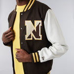 New Era Heritage Varsity Jacket - Brown - Headz Up 