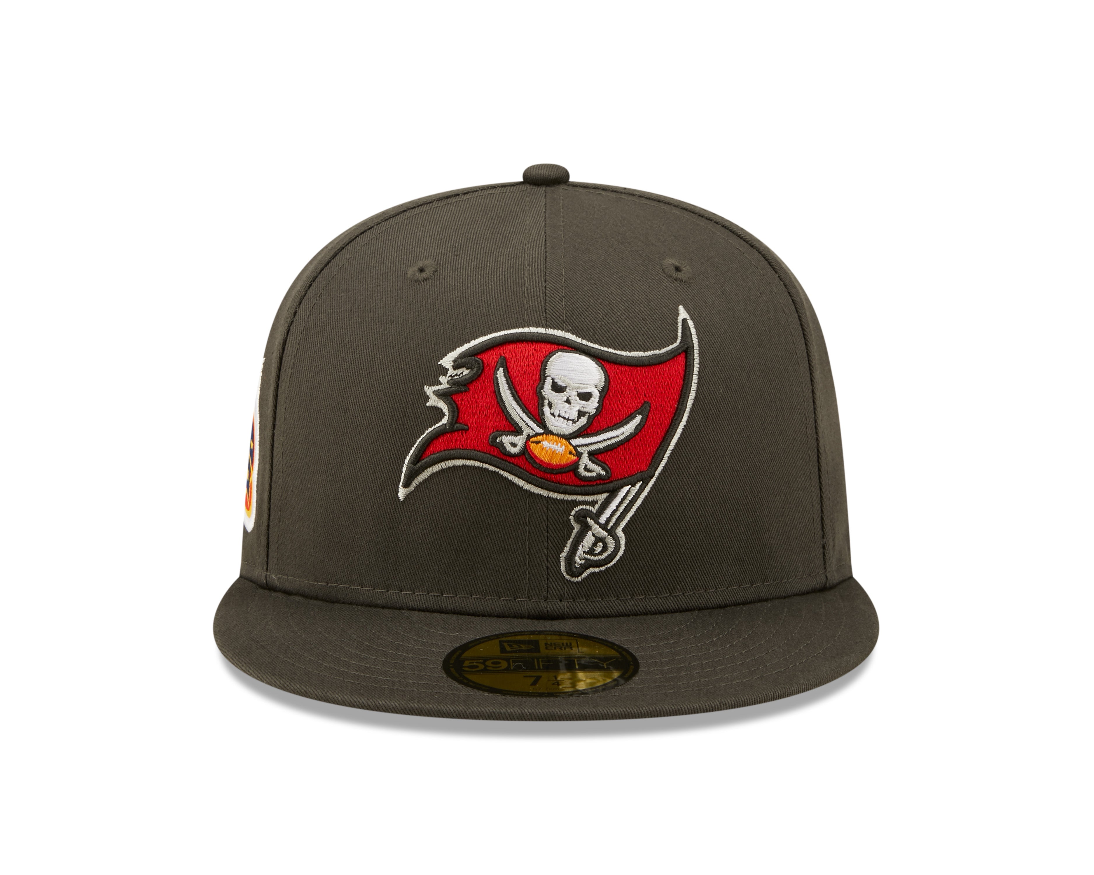 Side Patch 59Fifty Fitted Cap Tampa Bay Buccaneers - Dark Grey - Headz Up 