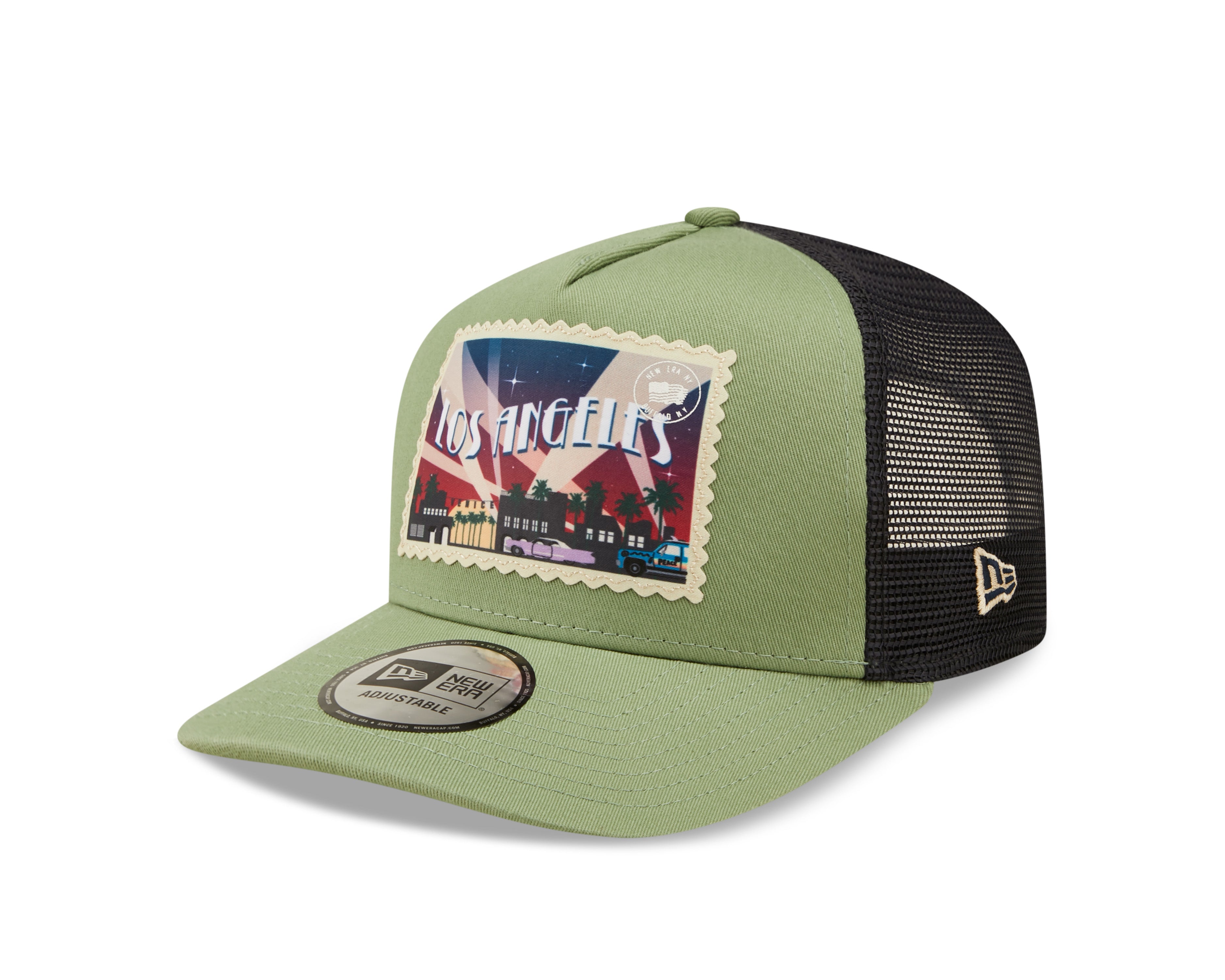 New Era Postcard Trucker Cap - Green - Headz Up 