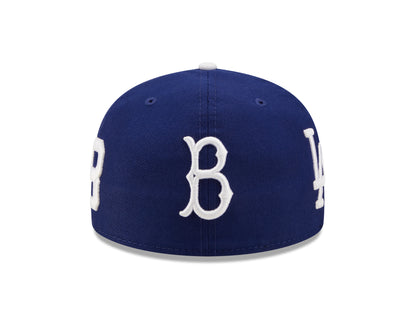 Los Angeles Dodgers All Over Logo Low Profile 59Fifty Fitted - Blue - Headz Up 