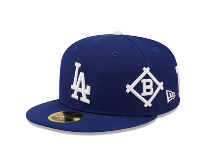 Los Angeles Dodgers All Over Logo Low Profile 59Fifty Fitted - Blue - Headz Up 