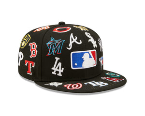 59Fifty Fitted ALL OVER PATCH MLB - Black - Headz Up 