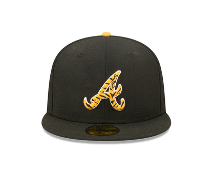59Fifty Fitted Cap Atlanta Braves Tigerfill - Black - Headz Up 