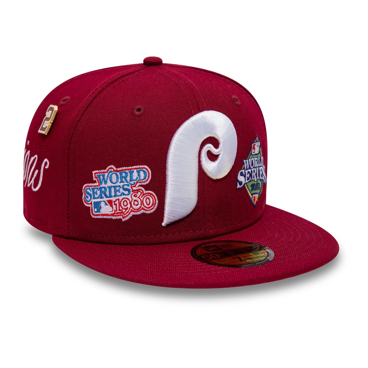 HISTORIC CHAMPS 59Fifty Fitted Cap Philadelphia Phillies - Maroon - Headz Up 