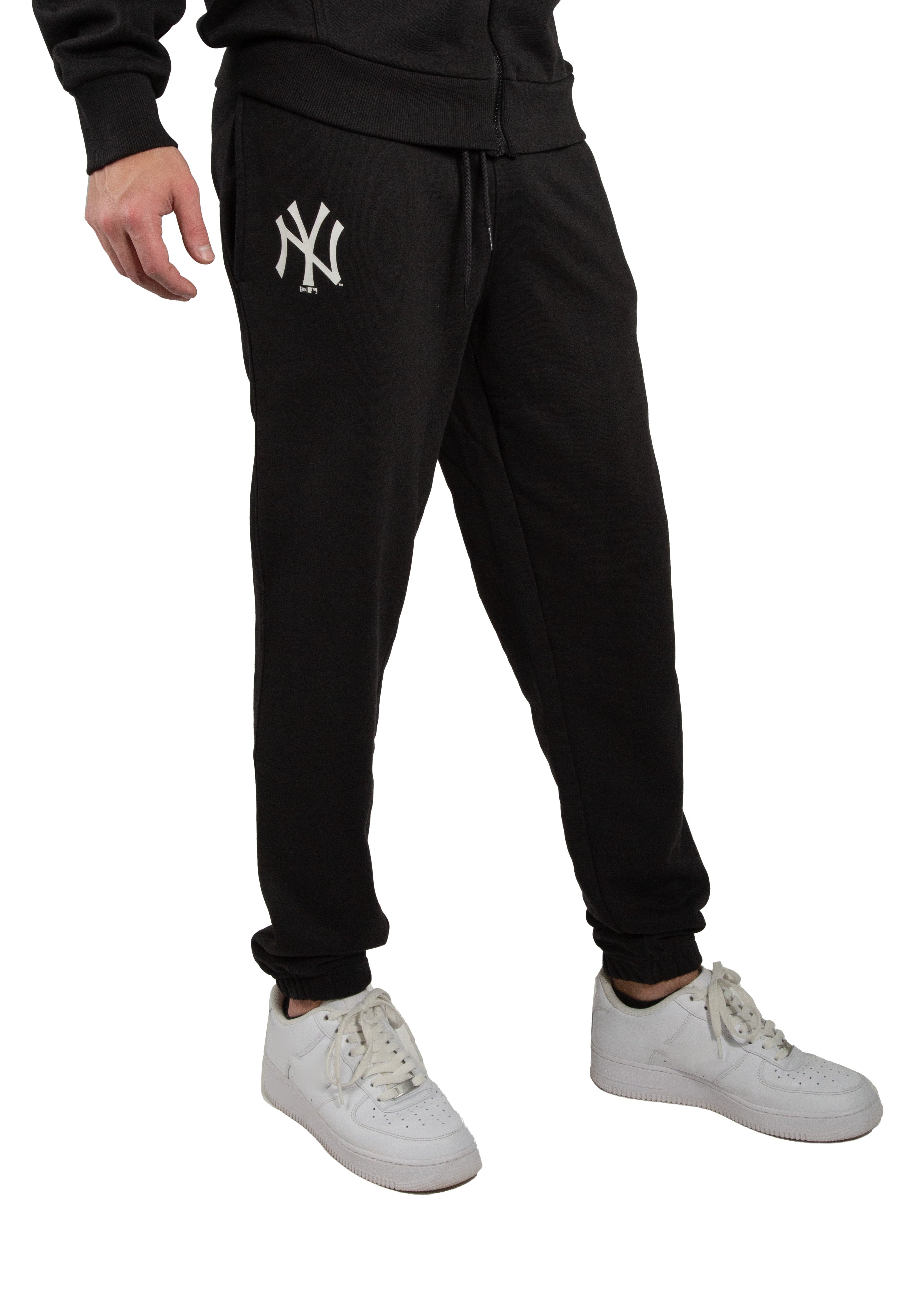 New York Yankees Team Logo Jogger Pants - Black - Headz Up 