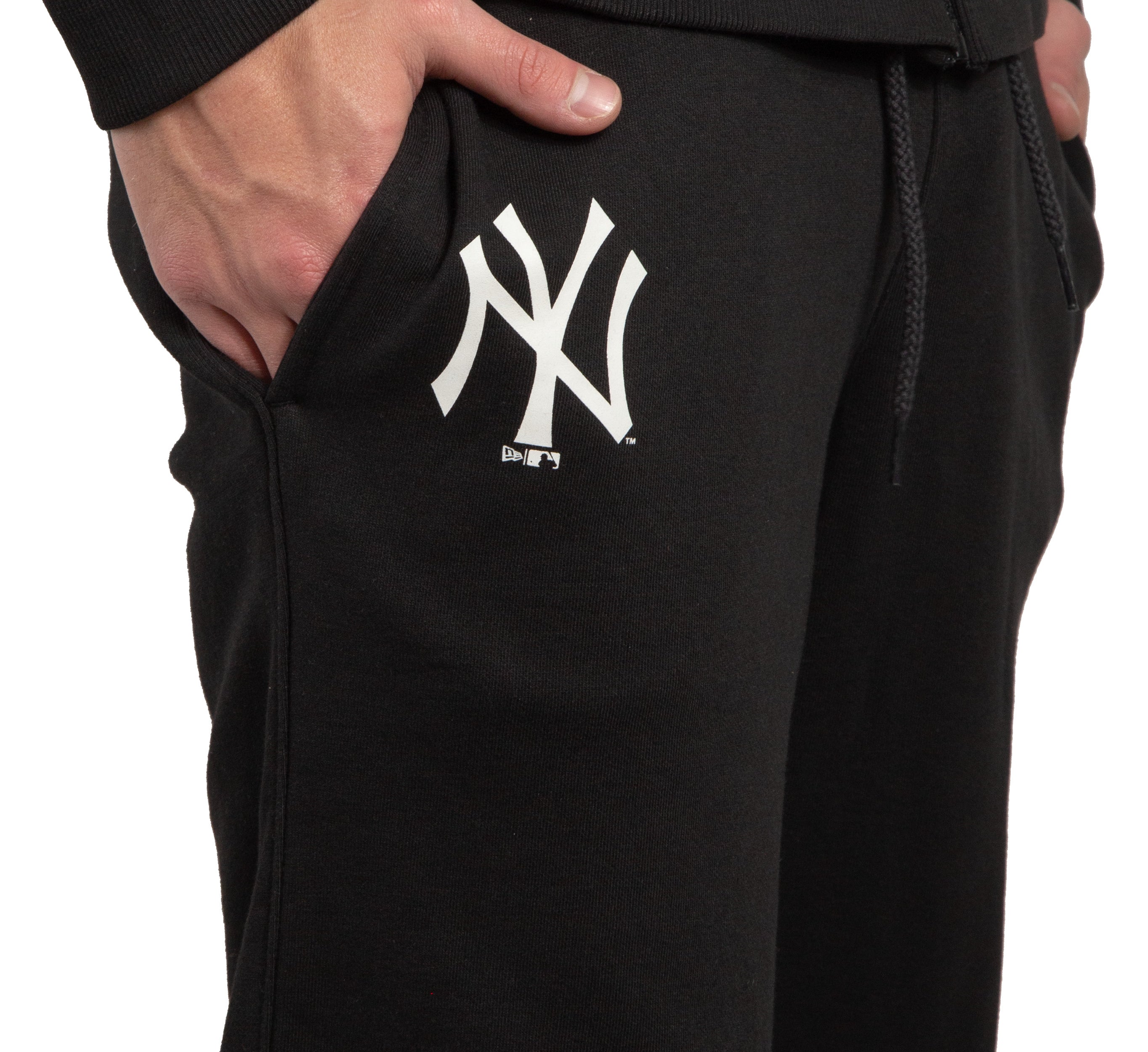 New York Yankees Team Logo Jogger Pants - Black - Headz Up 