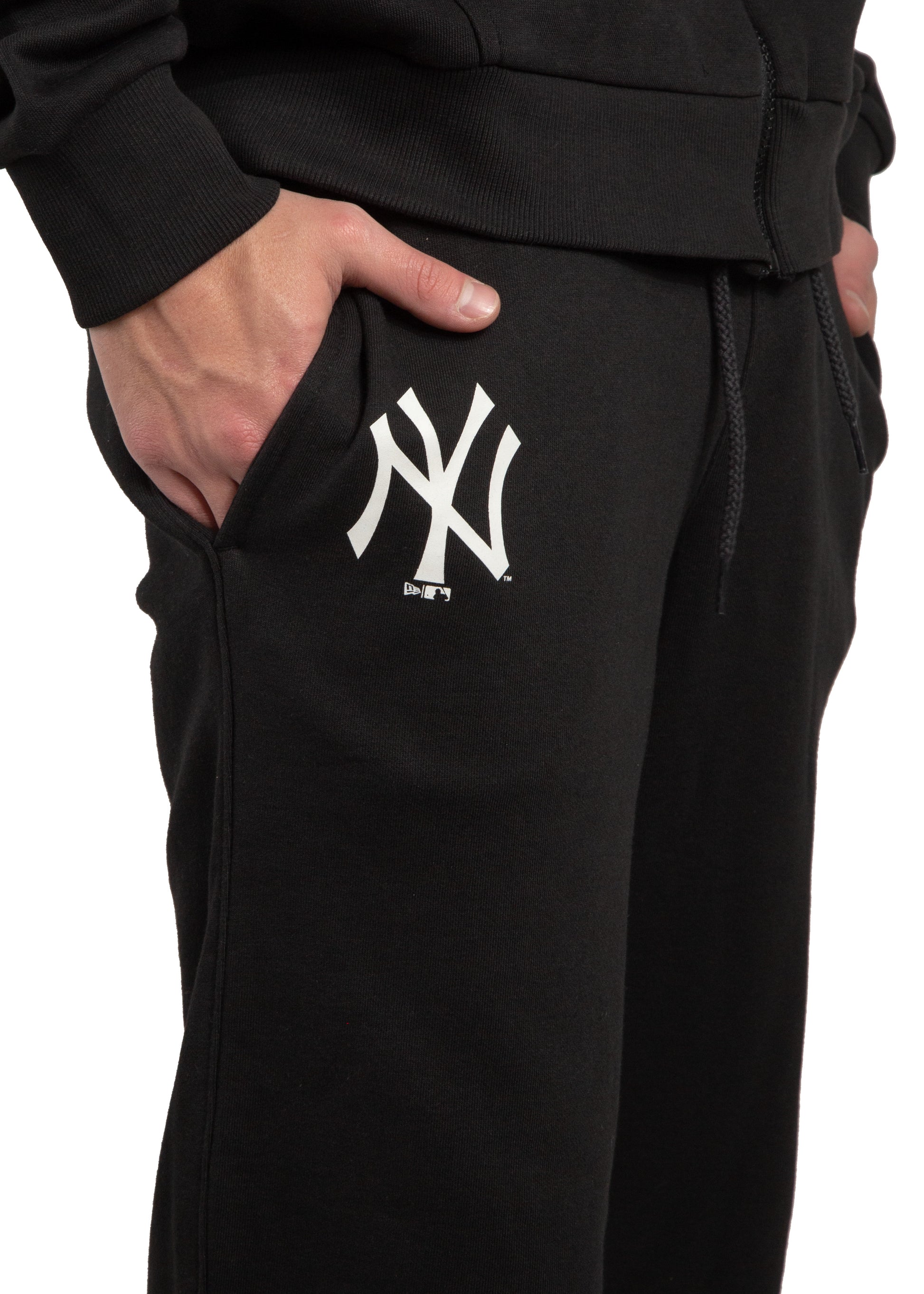 New York Yankees Team Logo Jogger Pants - Black - Headz Up 