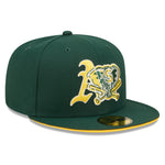 Team Color Split 59fifty Fitted Cap Oakland Athletics - Green - Headz Up 