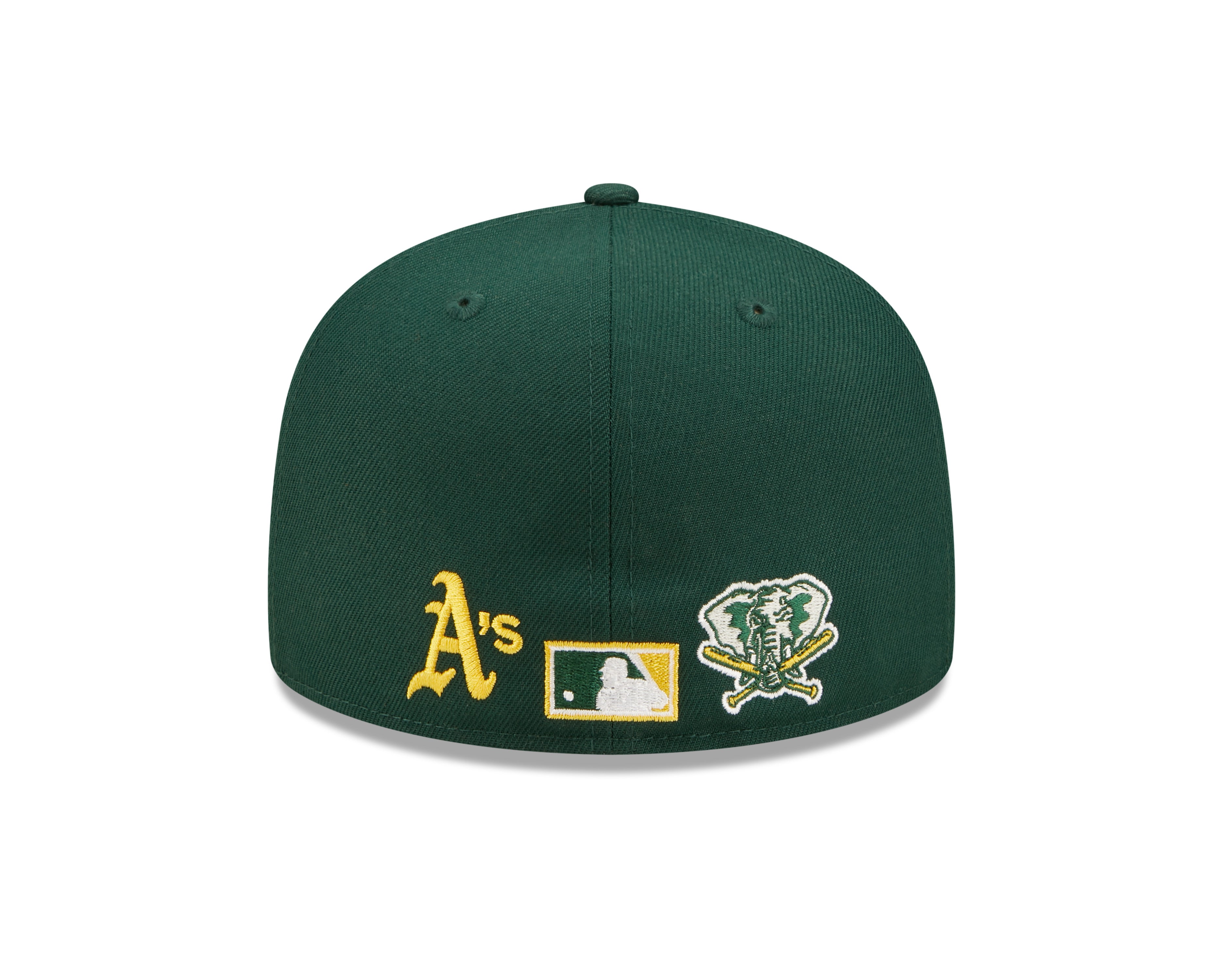 New Era Oakland Athletics green Team Color Split 59fifty fitted cap med klublogo synligt foran