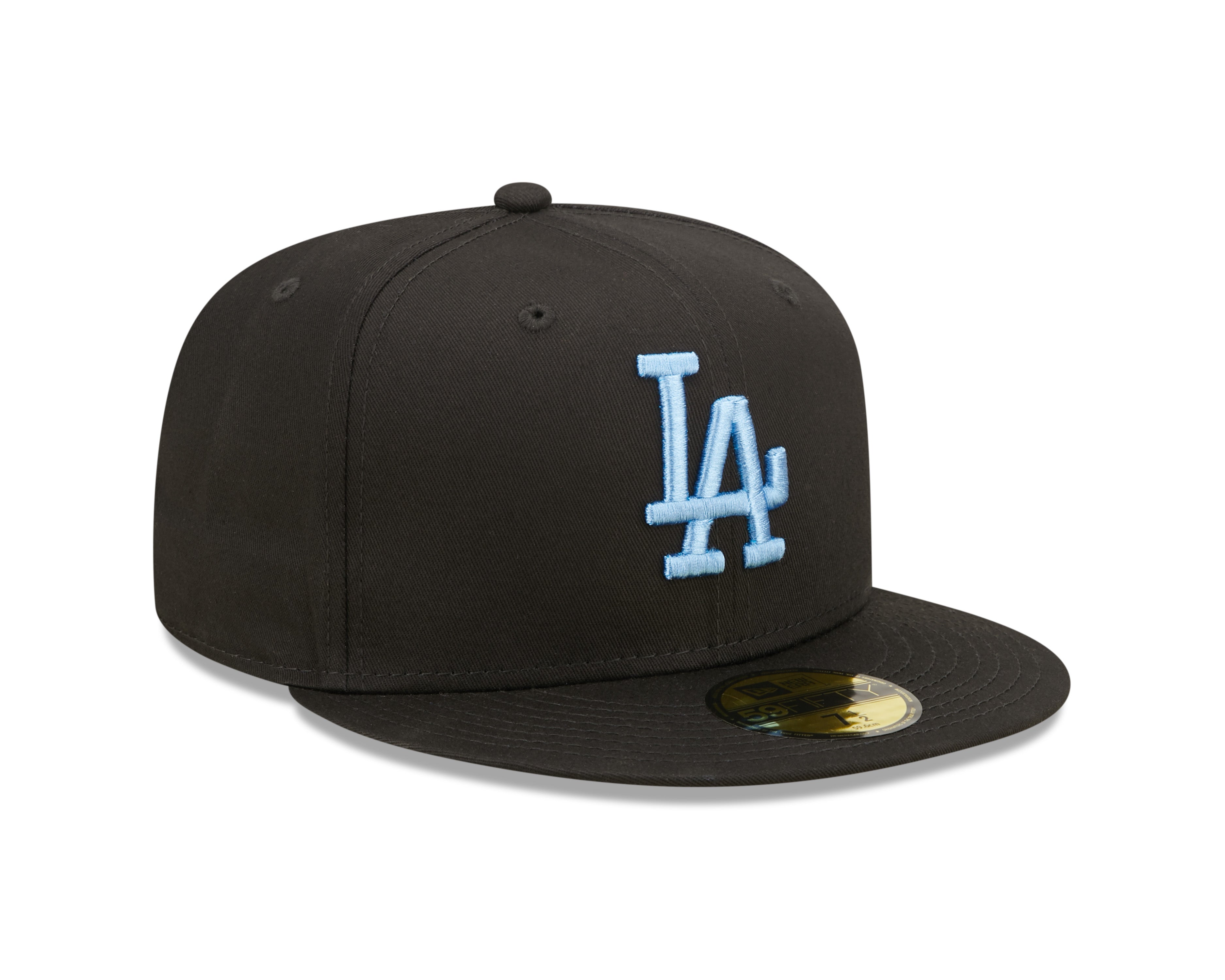 59Fifty Fitted Cap League Essential Los Angeles Dodgers - Black/Sky Blue - Headz Up 