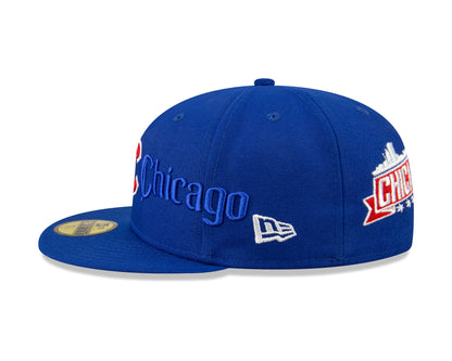 Chicago Cubs Script 59Fifty Fitted Cap - Blue - Headz Up 