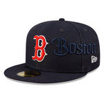 Boston Red Sox Script 59Fifty Fitted Cap - Navy - Headz Up 