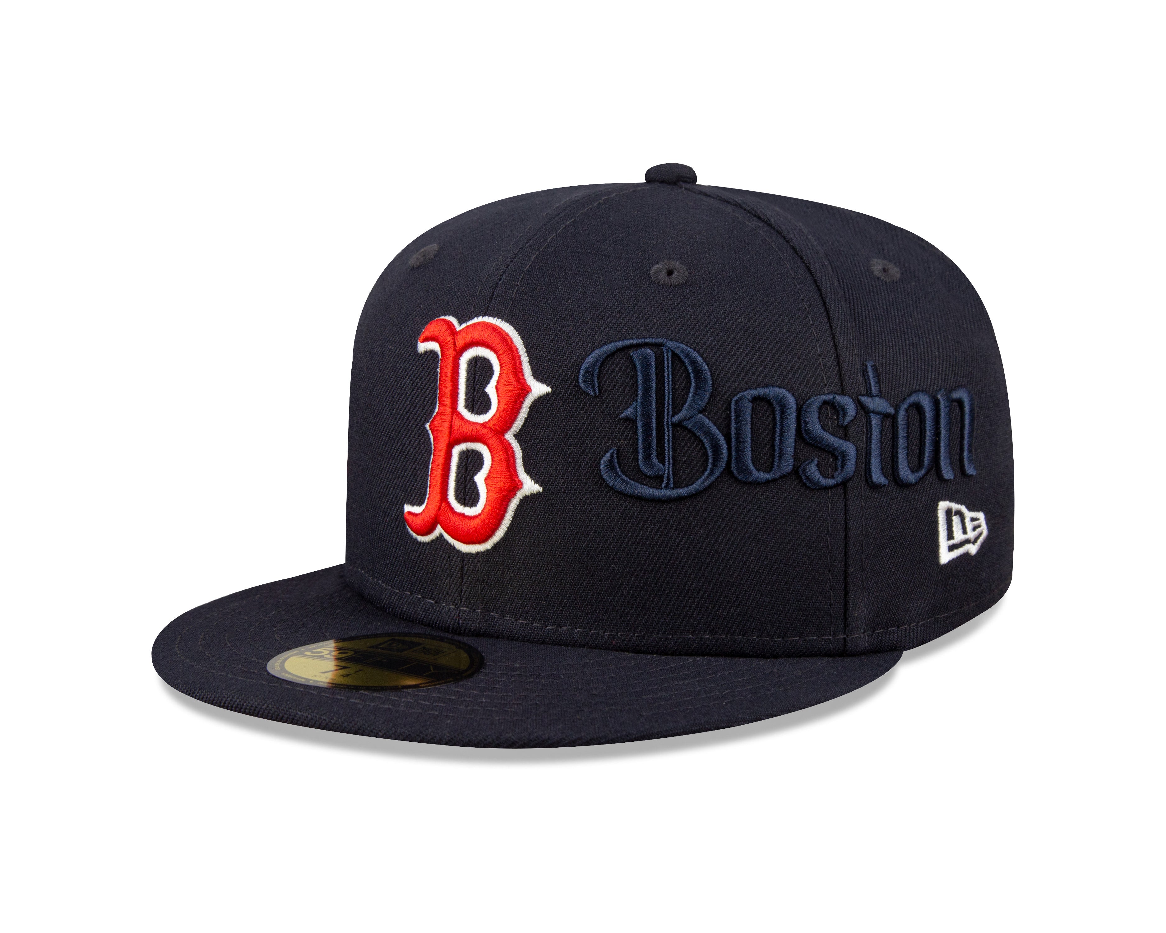 Boston Red Sox Script 59Fifty Fitted Cap - Navy - Headz Up 