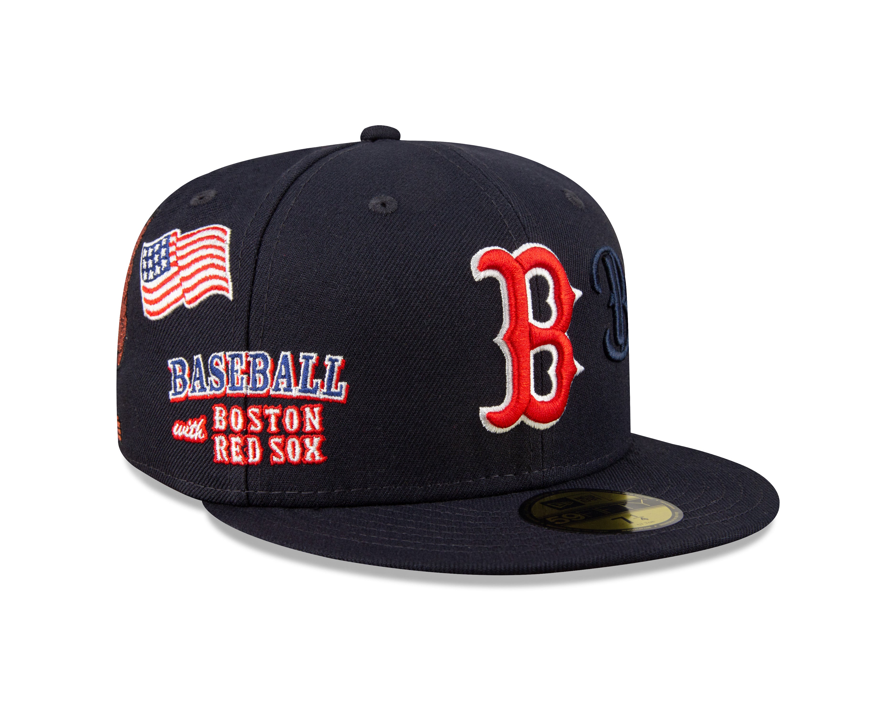 Boston Red Sox Script 59Fifty Fitted Cap - Navy – Headz Up
