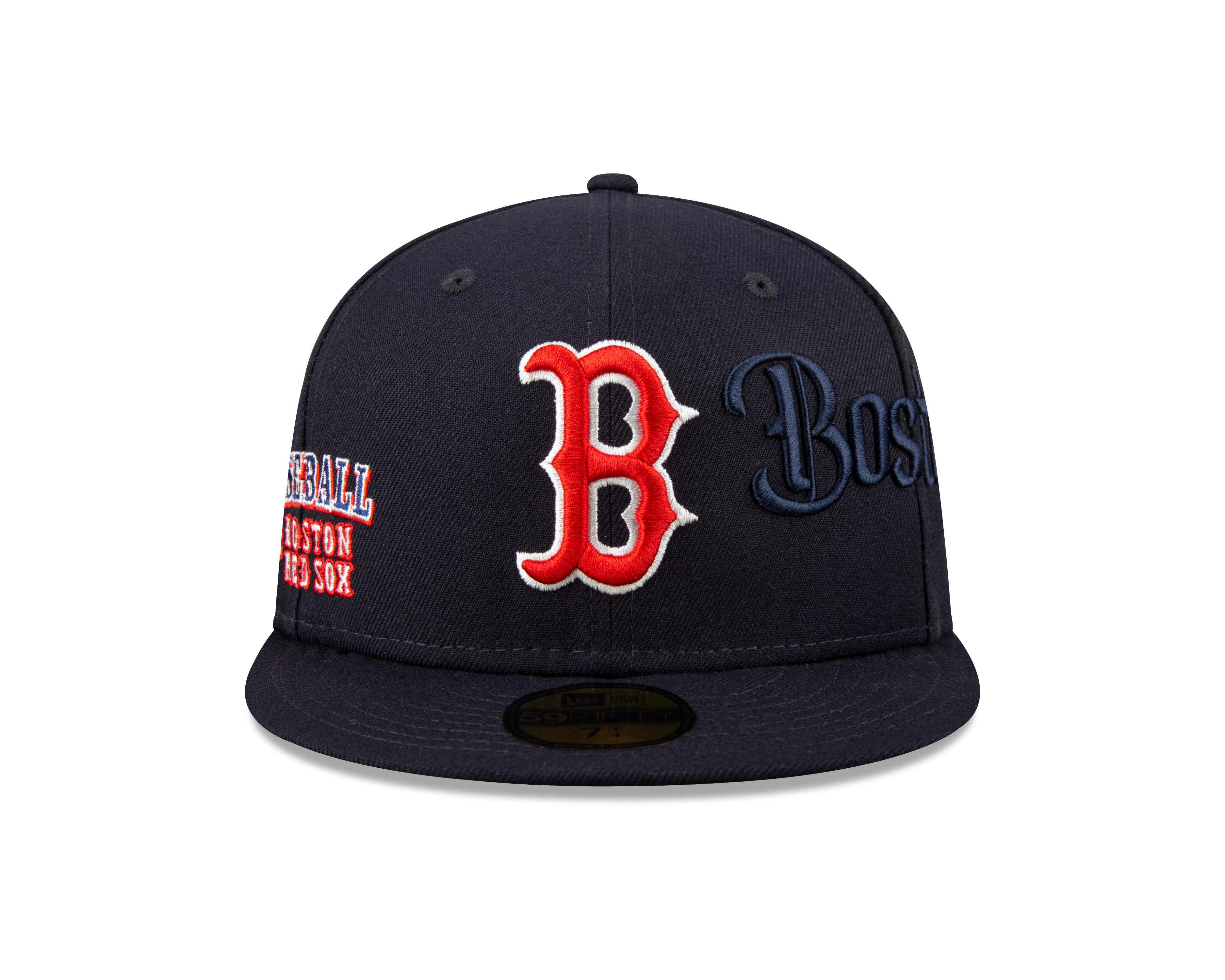Boston Red Sox Script 59Fifty Fitted Cap - Navy - Headz Up 