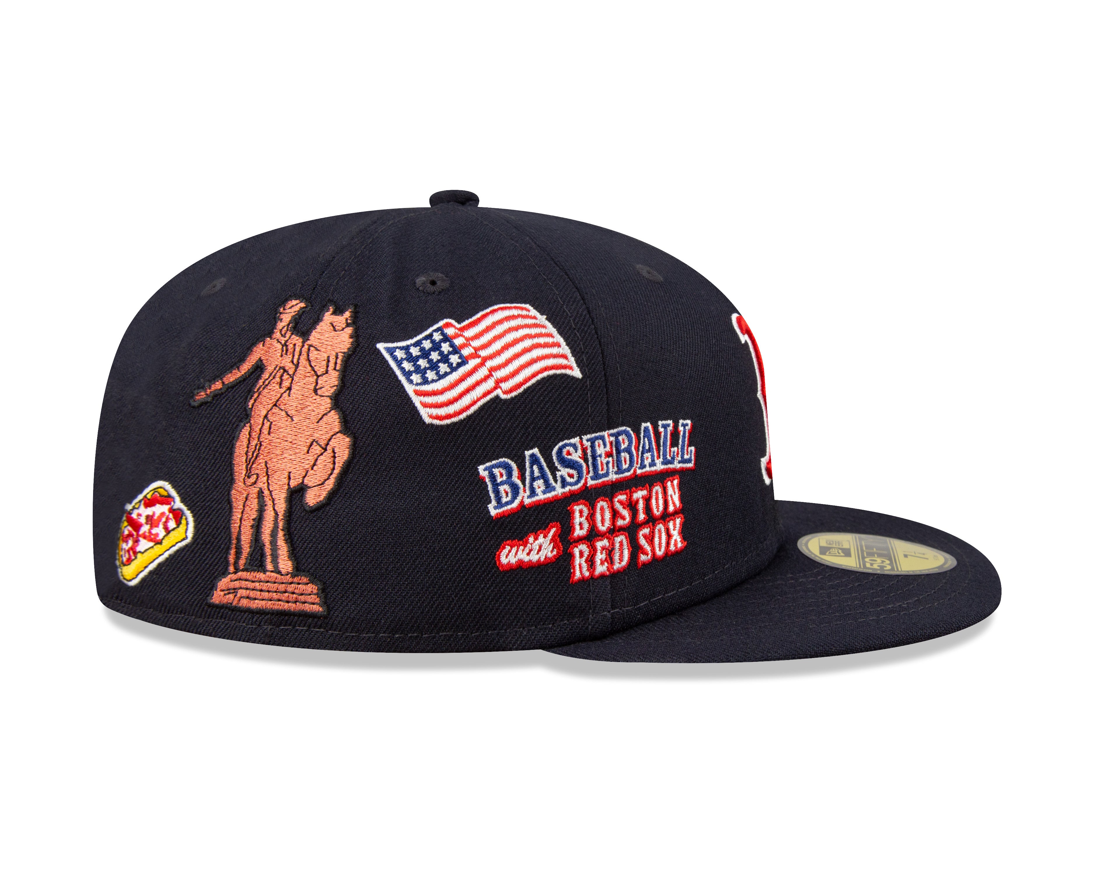Boston Red Sox Script 59Fifty Fitted Cap - Navy - Headz Up 