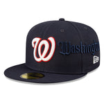 Washington Nationals Script 59Fifty Fitted Cap - Navy - Headz Up 
