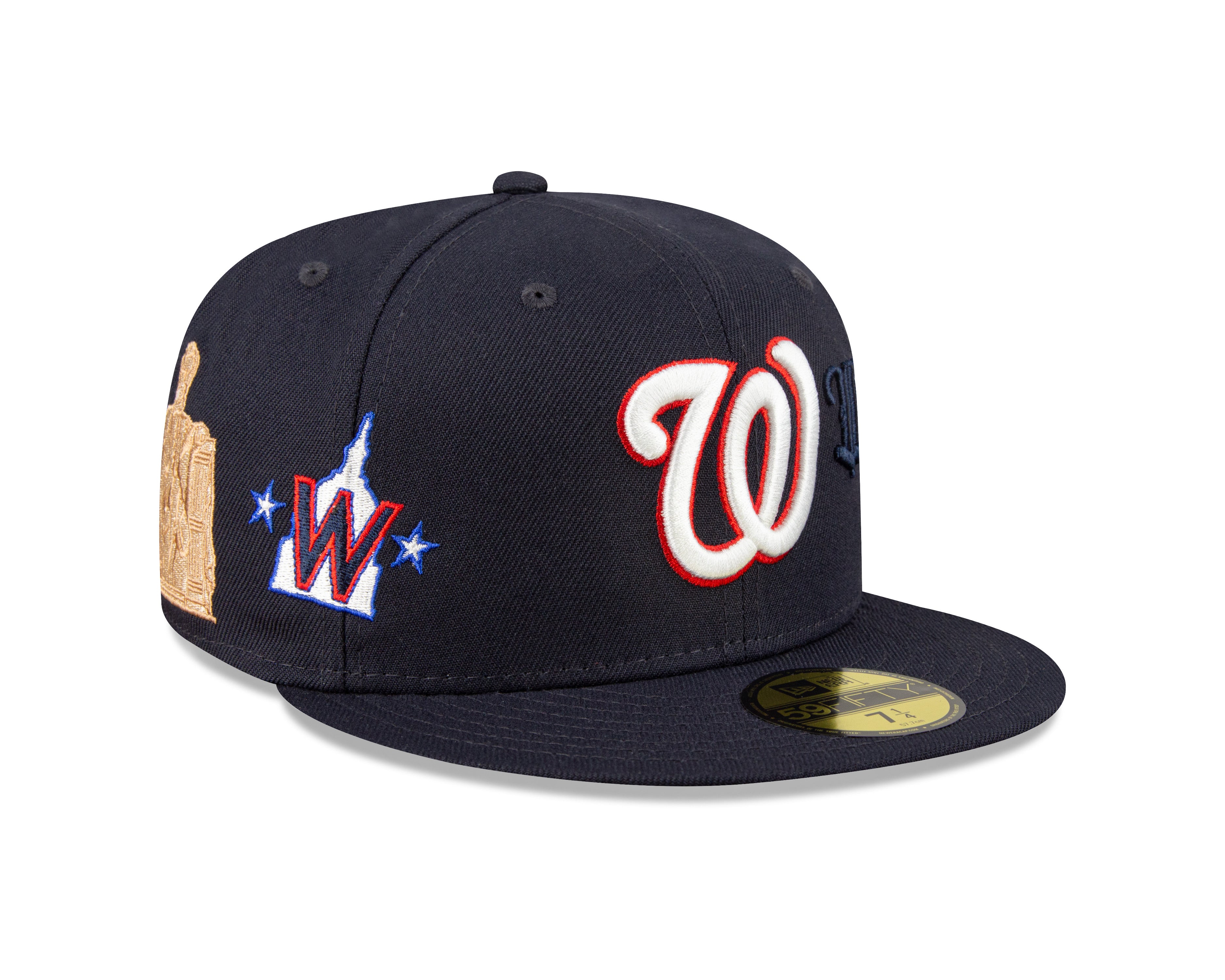 Washington Nationals Script 59Fifty Fitted Cap - Navy - Headz Up 