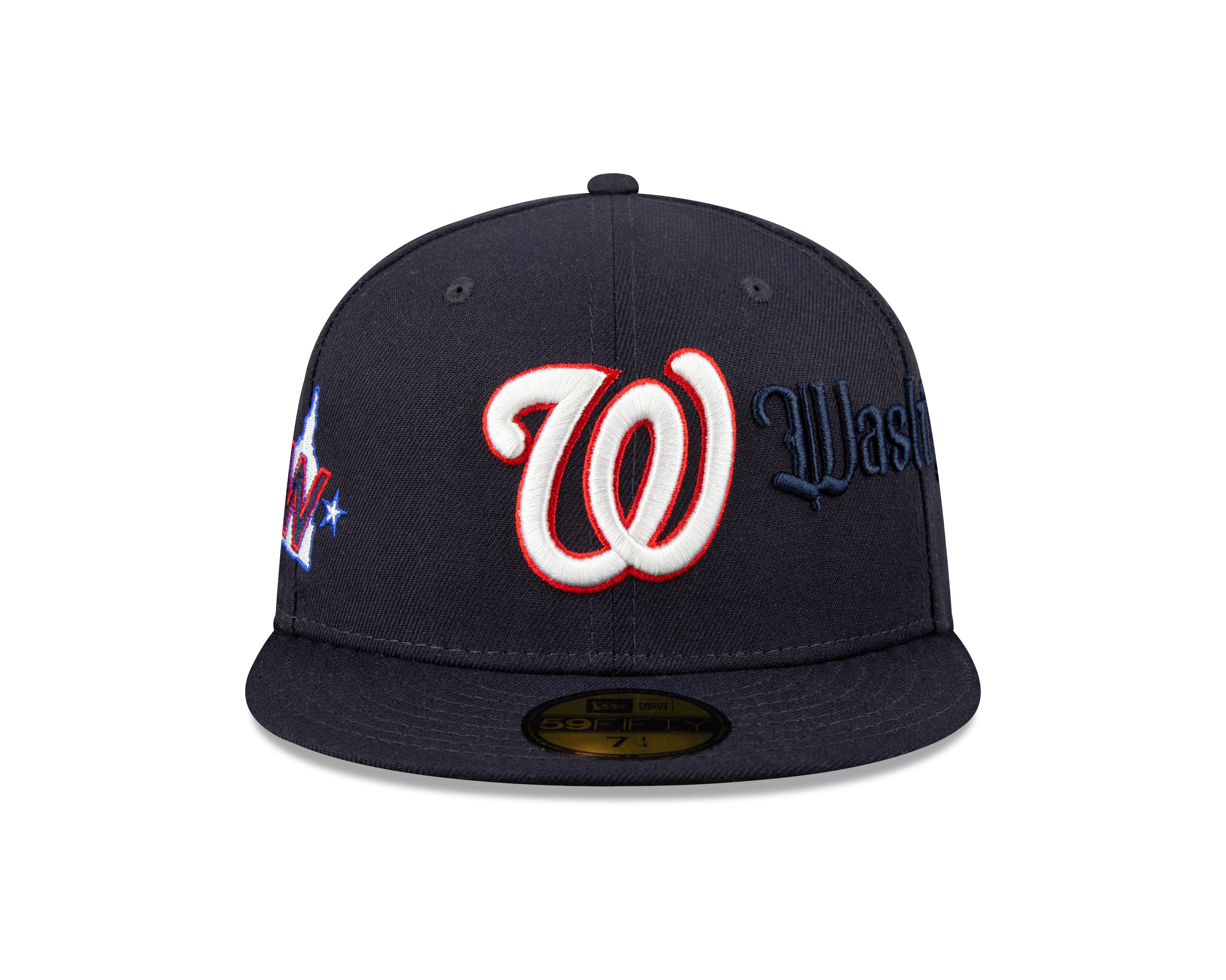 Washington Nationals Script 59Fifty Fitted Cap - Navy - Headz Up 