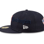 Washington Nationals Script 59Fifty Fitted Cap - Navy - Headz Up 