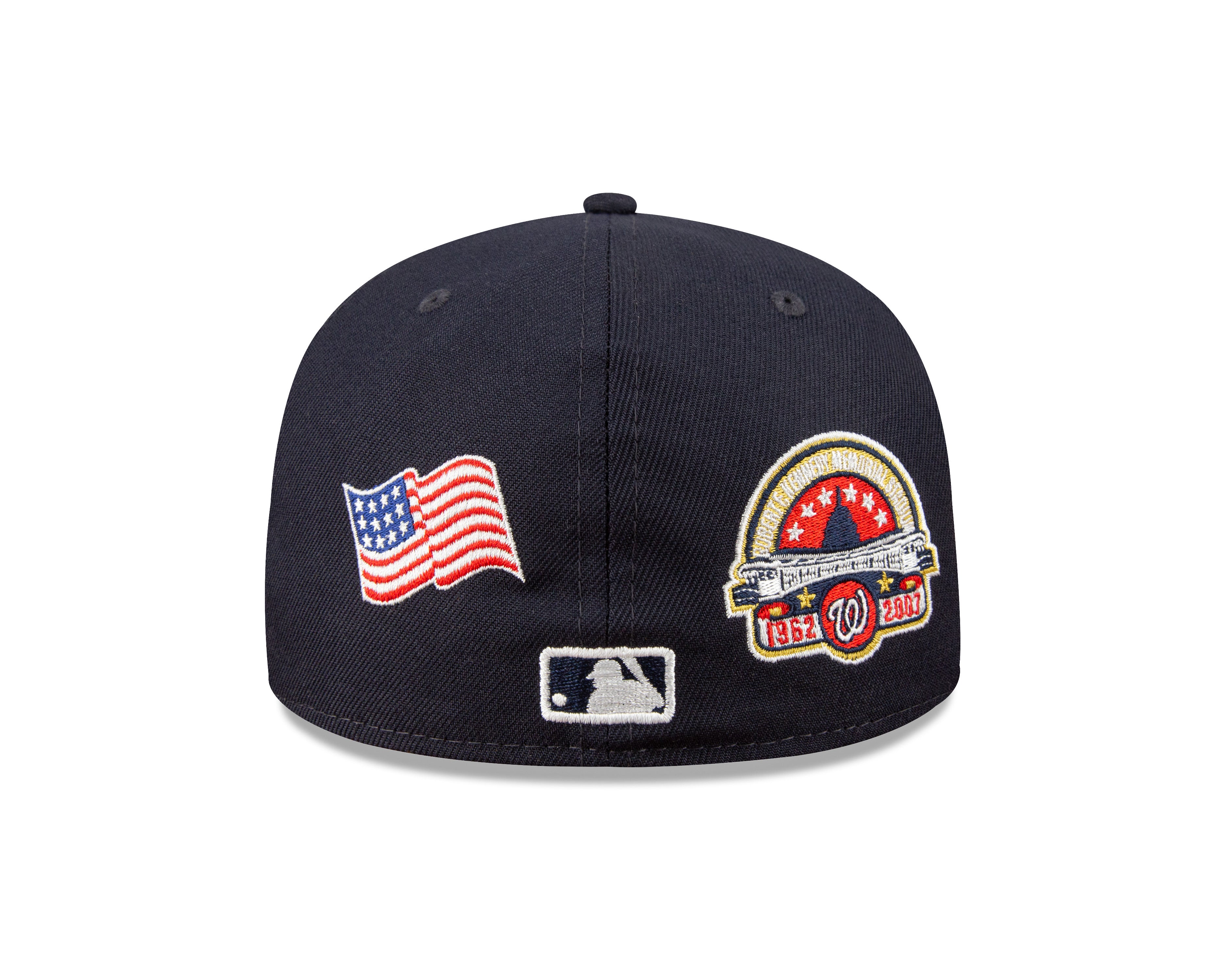 Washington Nationals Script 59Fifty Fitted Cap - Navy - Headz Up 