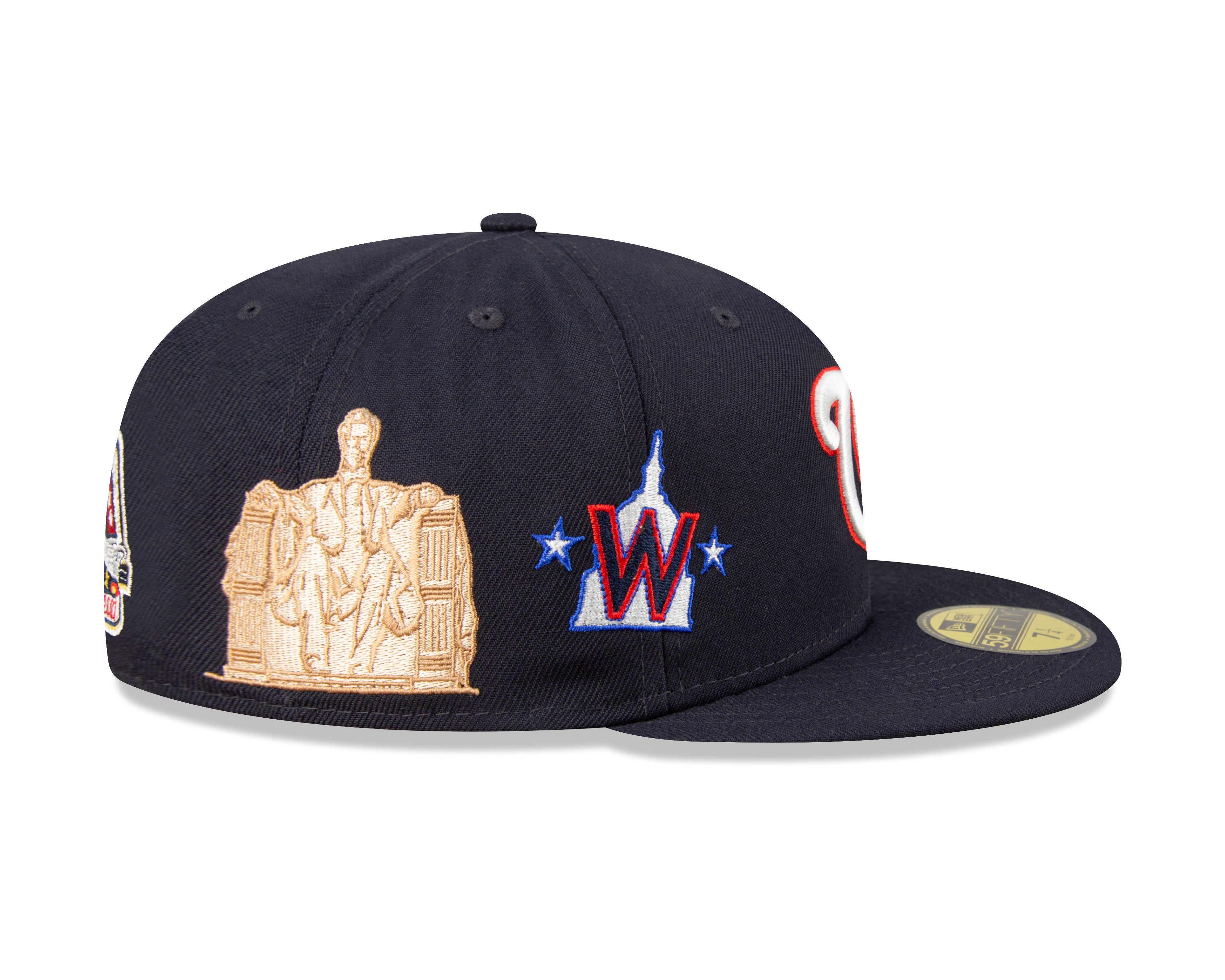 Washington Nationals Script 59Fifty Fitted Cap - Navy - Headz Up 