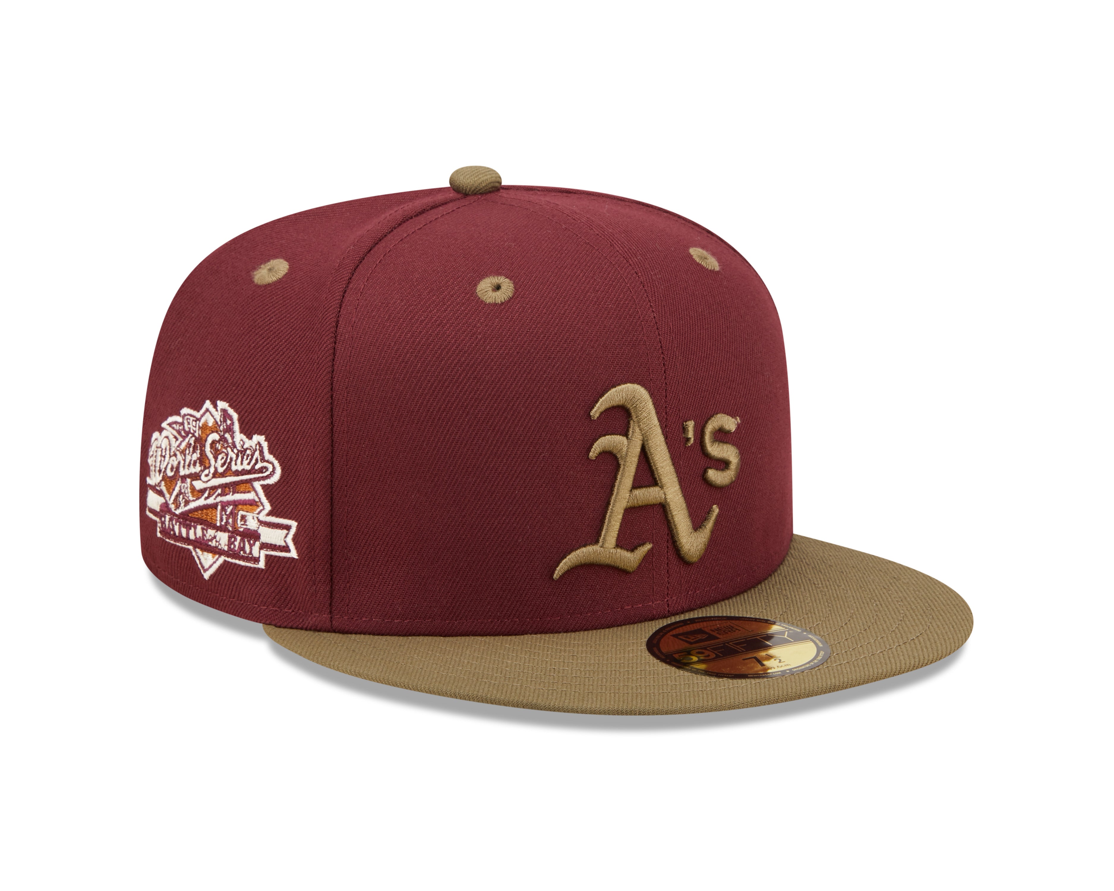 Oakland Athletics WS Trail Mix 59Fifty Fitted Cap - Maroon - Headz Up 