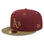 Oakland Athletics WS Trail Mix 59Fifty Fitted Cap - Maroon - Headz Up 
