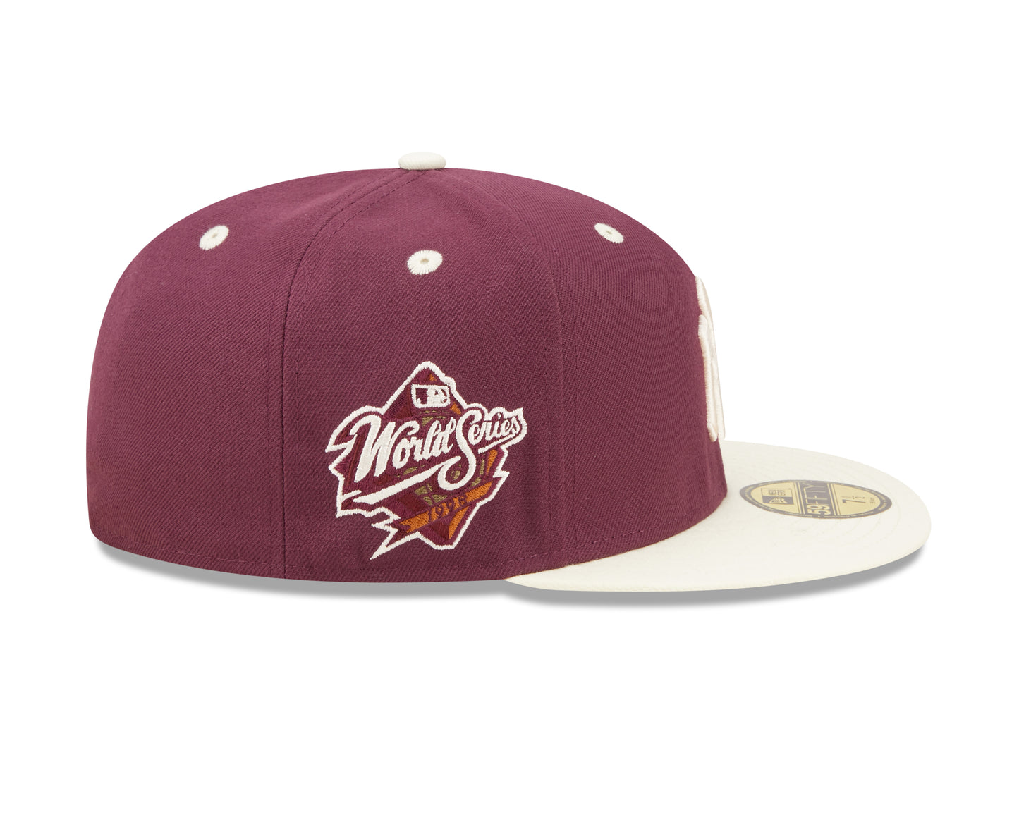 New York Yankees WS Trail Mix 59Fifty Fitted Cap - Maroon/White - Headz Up 