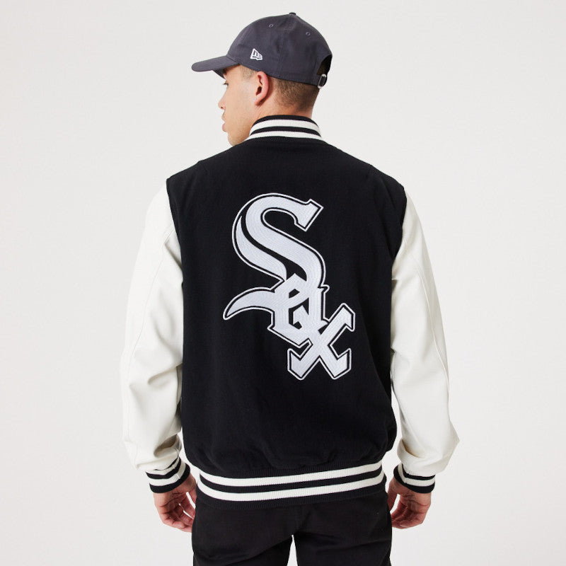 Chicago White Sox Heritage Varsity Jacket - Black - Headz Up 