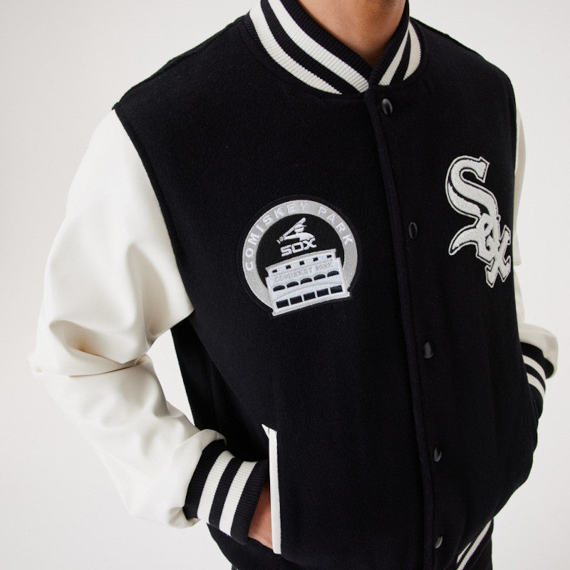 Chicago White Sox Heritage Varsity Jacket - Black - Headz Up 
