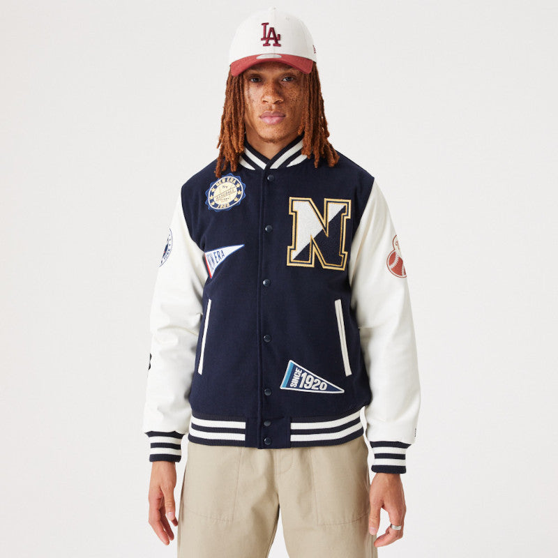 New Era Heritage Varsity Jacket - Navy - Headz Up 