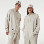 New York Yankees League Essential Oversized Hoodie - Stone - Headz Up 