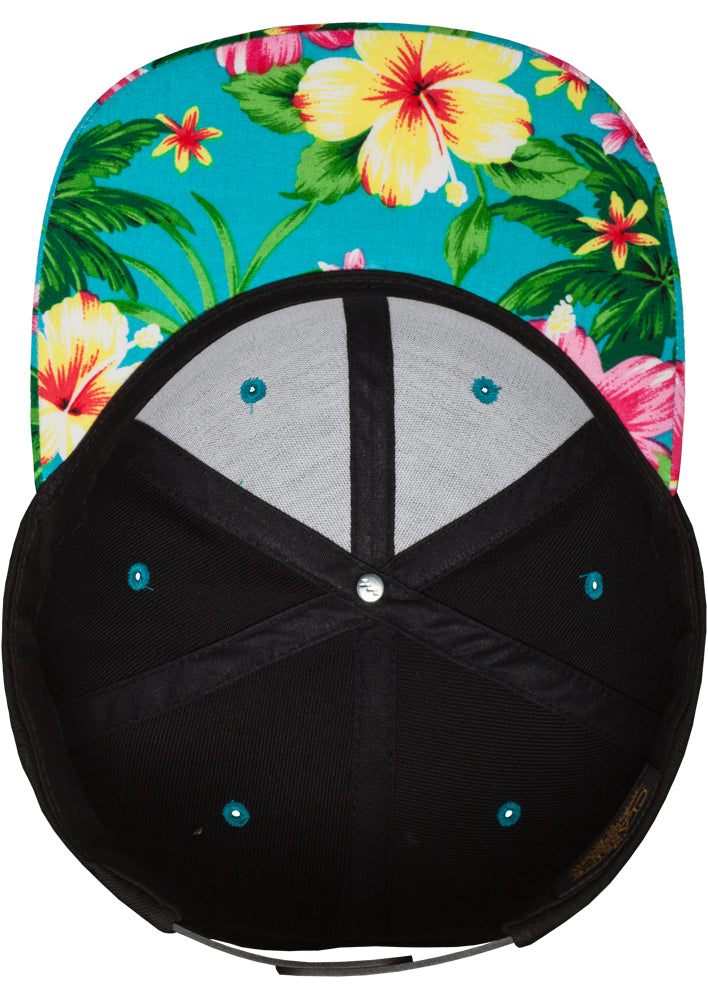 Hawaiian Snapback - Black/Aqua - Headz Up 