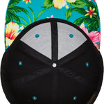 Hawaiian Snapback - Black/Aqua - Headz Up 