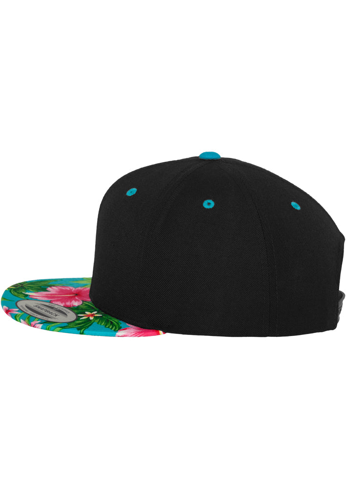 Hawaiian Snapback - Black/Aqua - Headz Up 